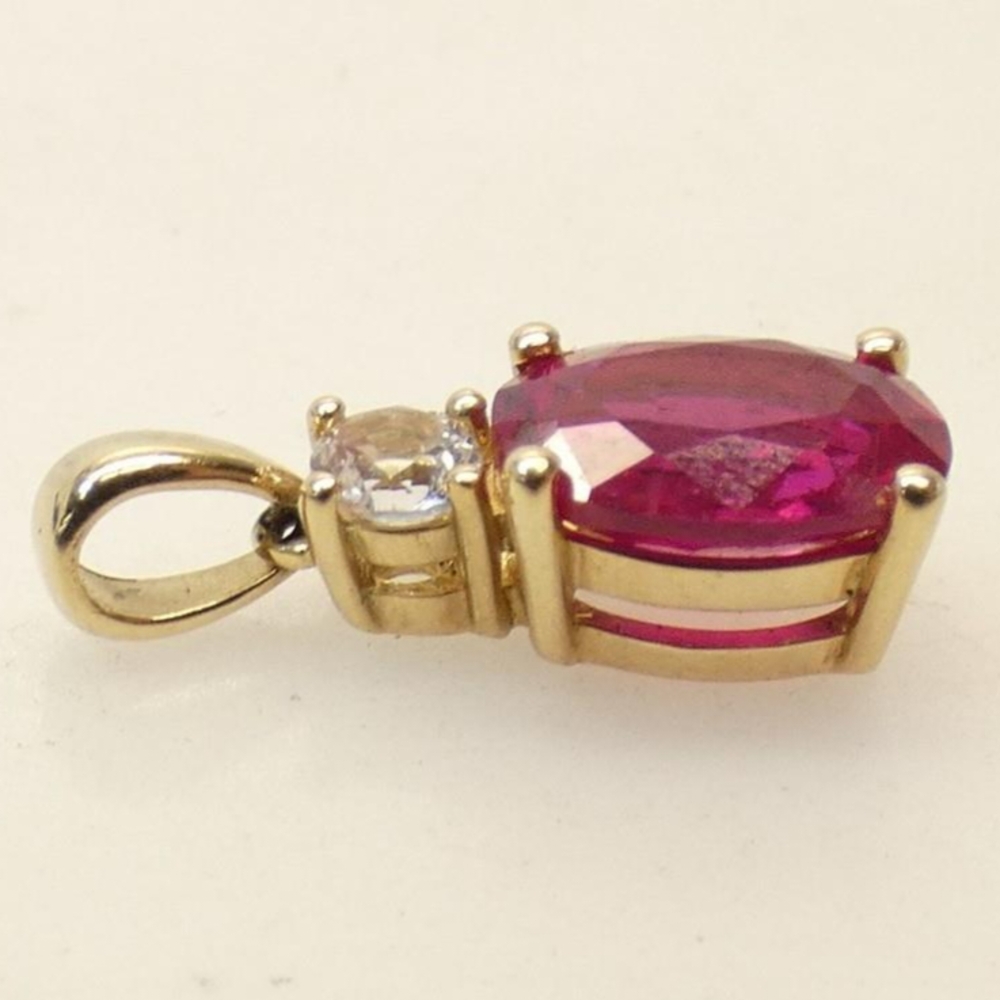 Ruby And Sapphire Pendant - Picture 2 of 5